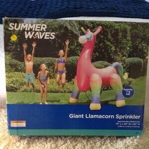 IN BOX, Llamacorn Sprinkler, 7 ' Tall, Summer fun, Kidcore, Unicorn/Llama Hybrid